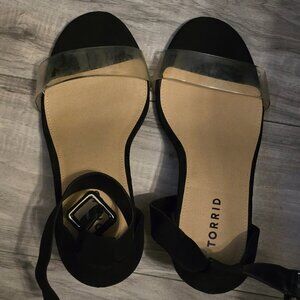 Torrid clear block heel sandals